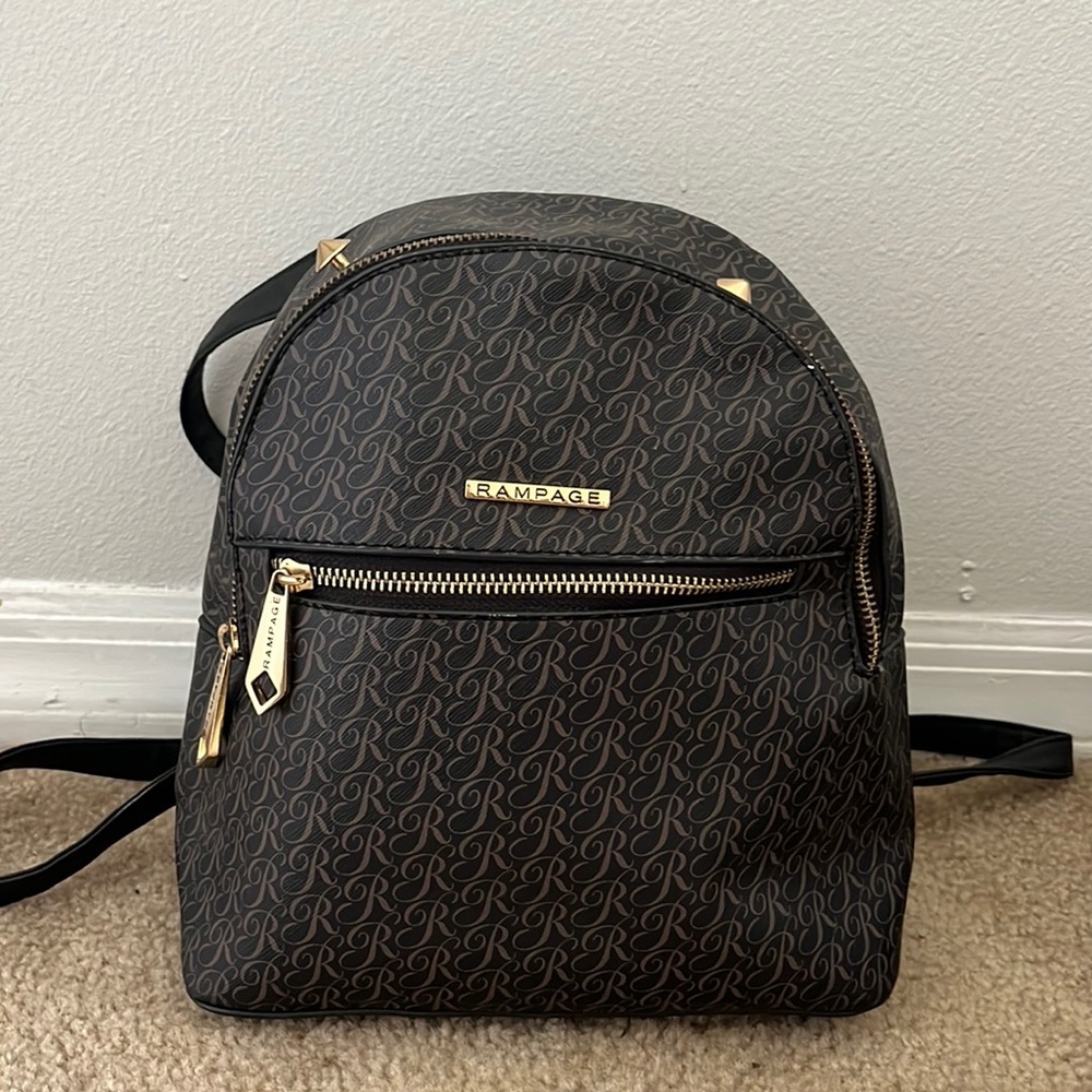 Black and brown rampage mini backpack